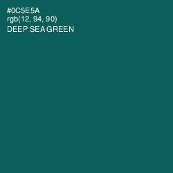 #0C5E5A - Deep Sea Green Color Image